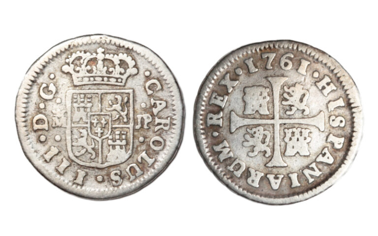 Carlos III 1/2 Real 1761 Madrid JP BC/MBC