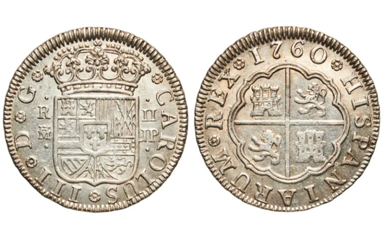 Carlos III 2 Reales 1760 Madrid JP EBC-SC