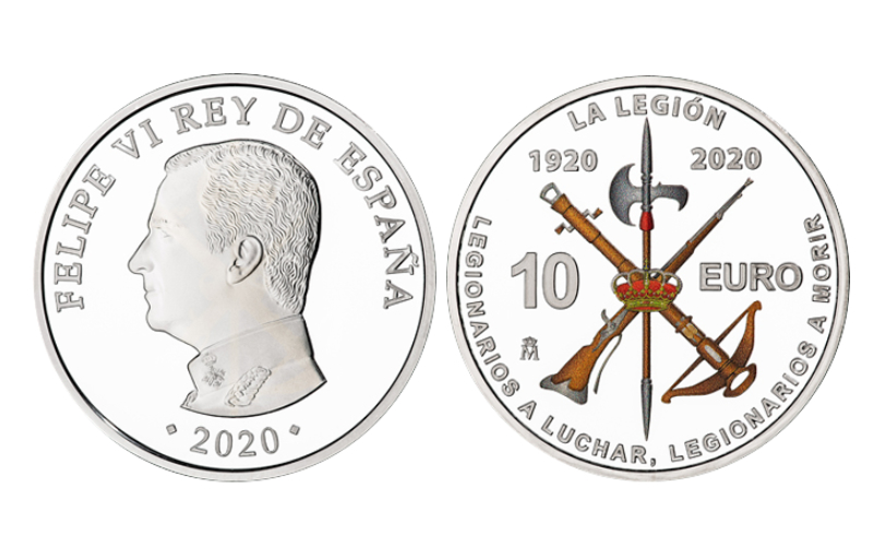 España 10 Euros 2020 Centenario de la Legión española (1920-2020) PROOF