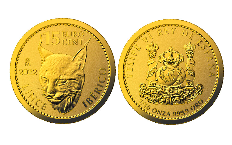 España 1/10 Onza Oro (3,11g 999,9) 2022 Lince Ibérico PROOF Inverso