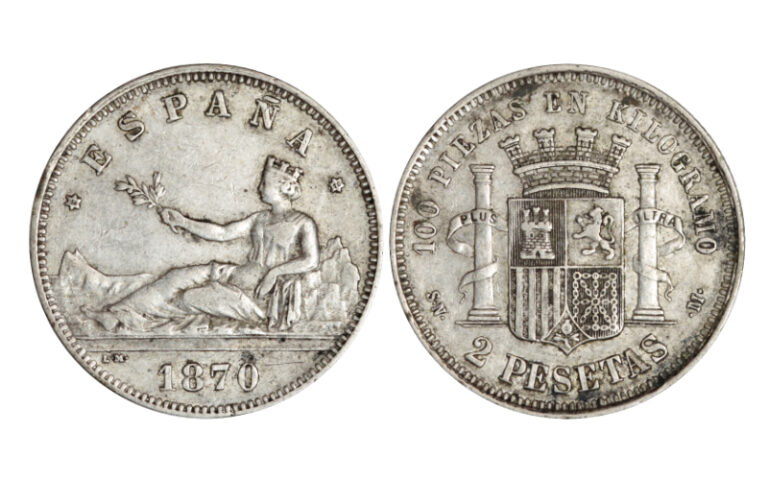 Gobierno Provisional 2 Pesetas 1870* 18-70 MBC+