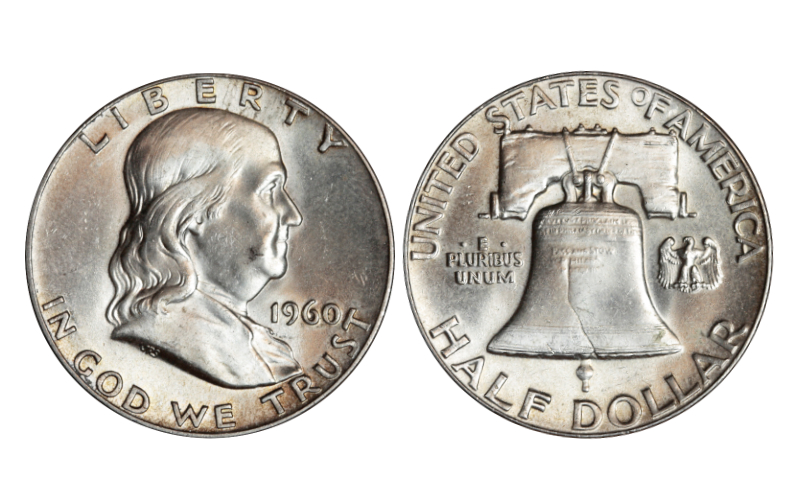 Estados Unidos 1/2 Dólar 1960 Franklin SC