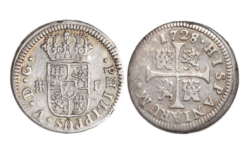Felipe V 1/2 Real 1728 Segovia F MBC-