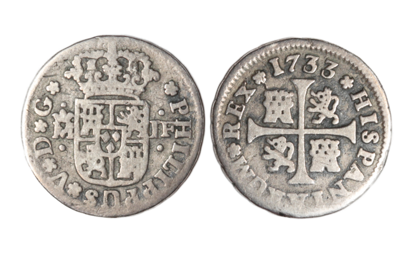 Felipe V 1/2 Real 1733 Madrid JF BC