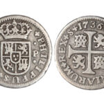 Felipe V 1/2 Real 1736 Sevilla AP BC+