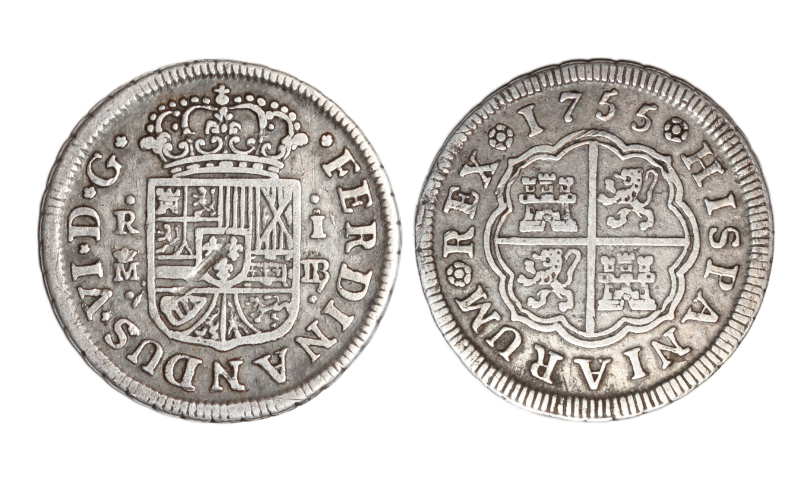 Fernando VI 1 Real 1755 Madrid JB MBC