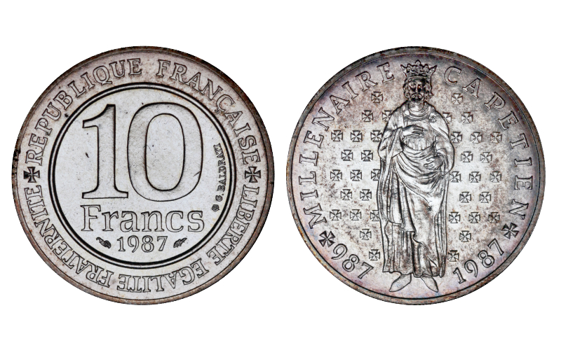 Francia 10 Francos 1987 Millenaire Capetien BU