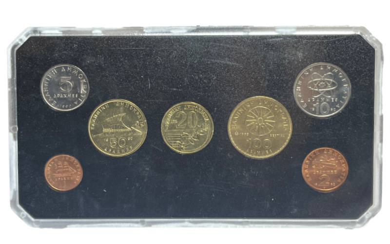 Grecia Estuche 7 Valores 1990 SC