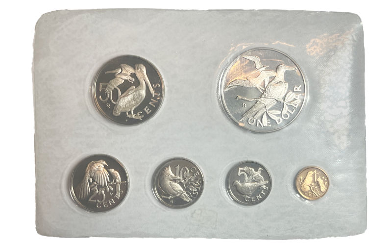 Islas Vírgenes Serie 6 Valores 1974 Fauna PROOF