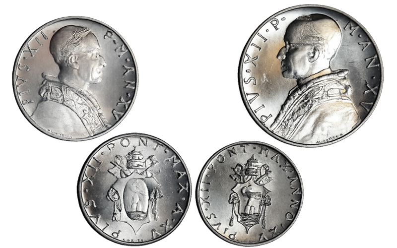 Vaticano Pio XII Serie 4 Valores 1953 SC
