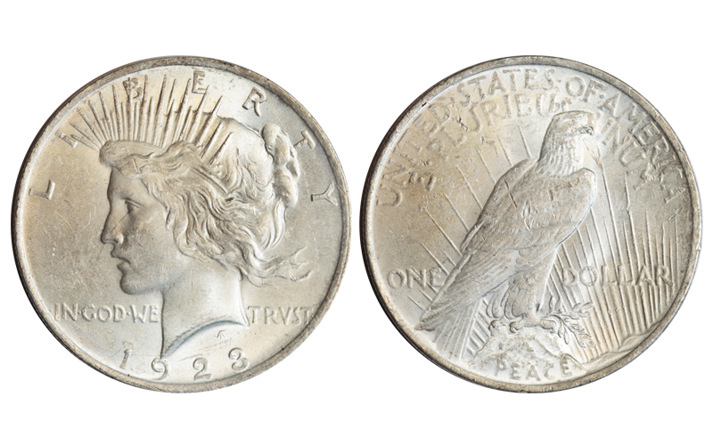 Estados Unidos 1 Dólar 1923 Paz EBC-