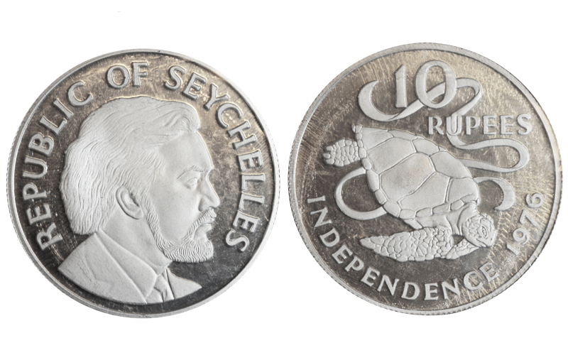 Seychelles 10 Rupias 1976 Declaración Independencia Golpec. PROOF