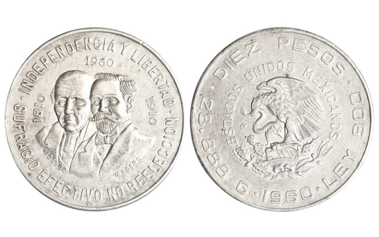 México 10 Pesos 1960 150 Aniversario Guerra Independencia MBC+