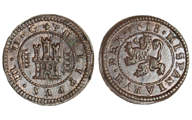 Felipe III (1598-1621) 4 Maravedís 1618 Segovia EBC-