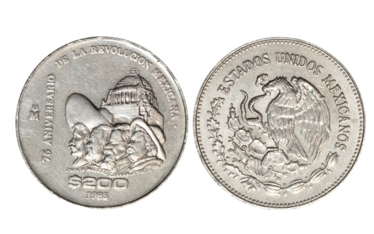México 200 Pesos 1985 75 Aniversario Revolución Mexicana