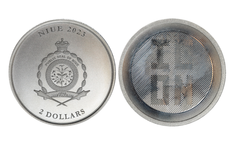 Niue 2 Dólares (1oz Plata .9999) 2023 Elisabeth II Icon PROOF