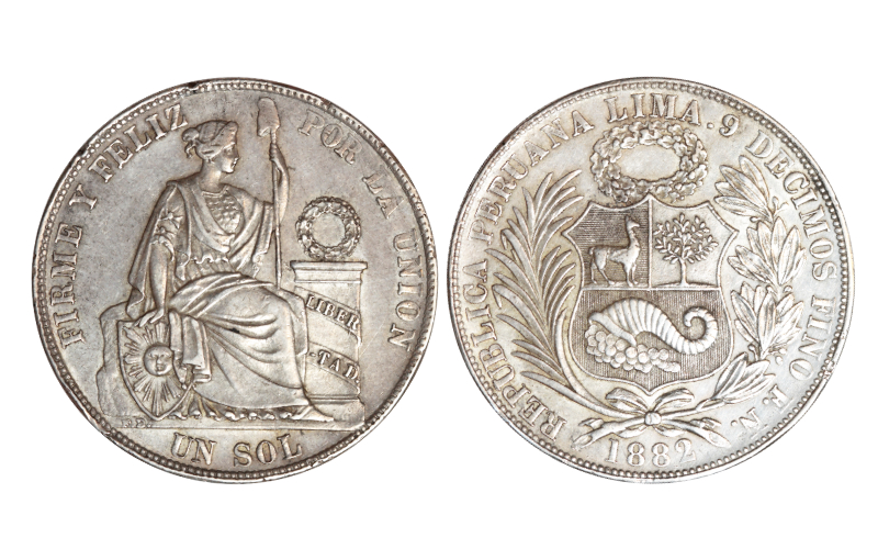 Perú 1 Sol 1882 EBC