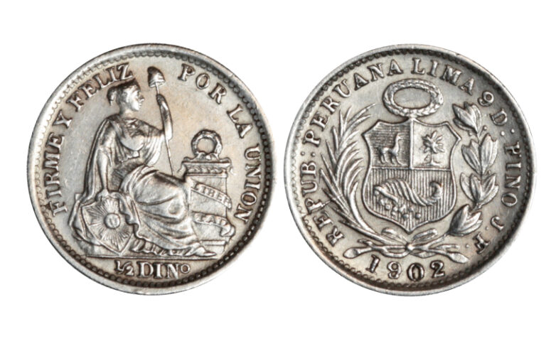 Perú 1/2 Dinero 1902 EBC (copia)