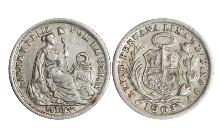 Perú 1/2 Dinero 1903 MBC