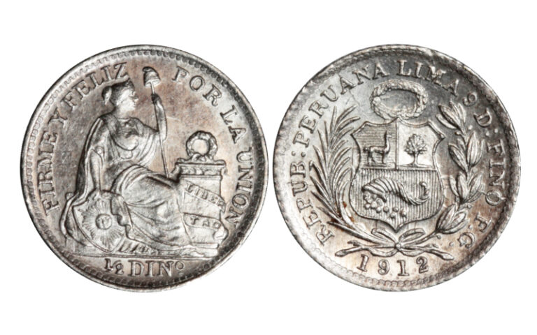 Perú 1/2 Dinero 1912 EBC-SC