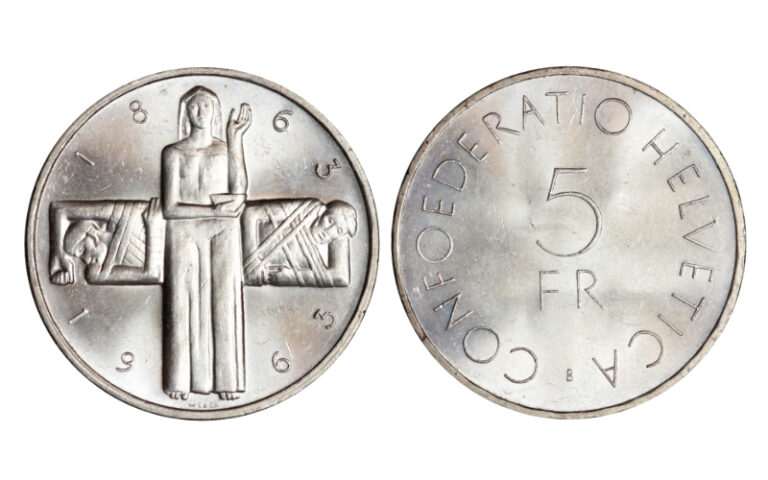 Suiza 5 Francos 1963 100 Aniversario Cruz Roja SC-