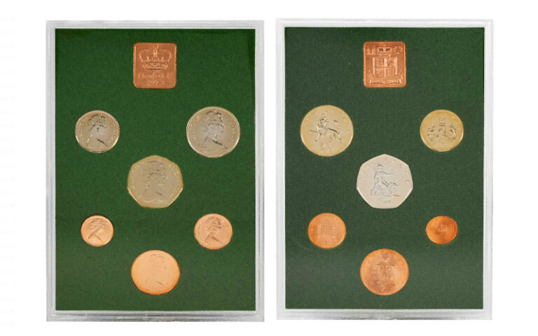 Gran Bretaña Serie Monedas Oficial 1975 PROOF