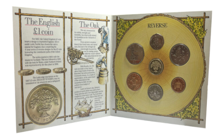 Gran Bretaña Serie Monedas Oficial 1987 BU
