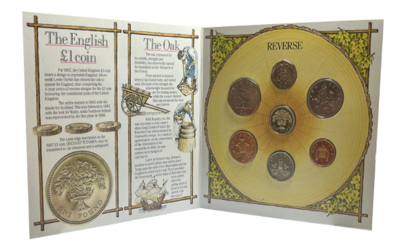 Gran Bretaña Serie Monedas Oficial 1987 BU