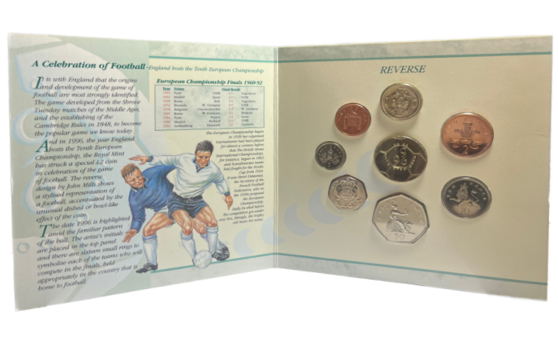 Gran Bretaña Serie Monedas Oficial 1996 Fútbol BU