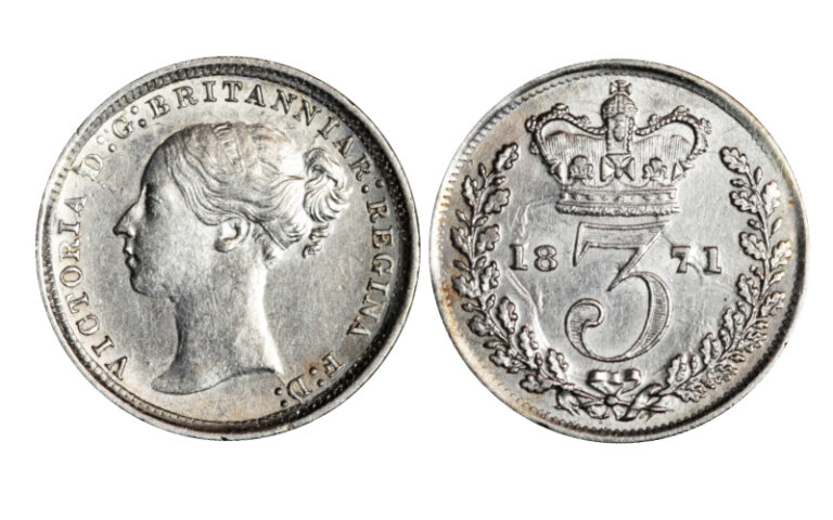 Gran Bretaña 3 Peniques 1871 SC-