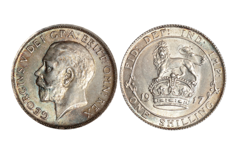 Gran Bretaña Jorge V 1 Shilling 1917 SC
