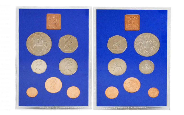 Gran Bretaña Serie Monedas Oficial 1977 PROOF