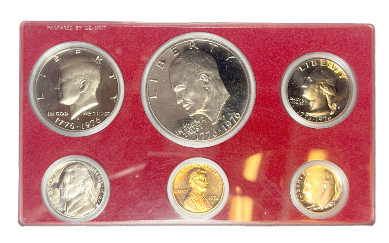 Estados Unidos Serie 6 Valores Conmemoración Bicentenario 1976 PROOF