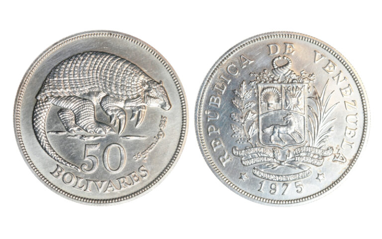 Venezuela 50 Bolívares 1975 Preservación de la Fauna - Armadillo SC
