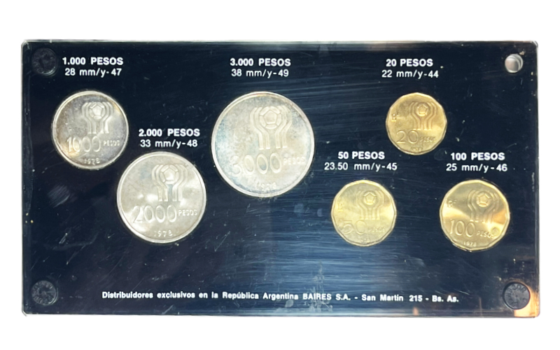 Argentina Serie Monedas 1978 Copa Mundial SC