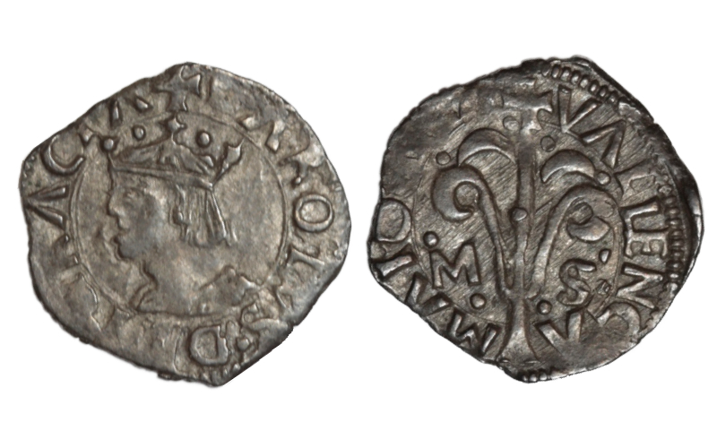 Carlos I (1516-1558) Dinero de Valencia EBC