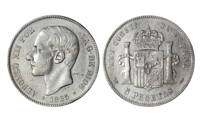 Alfonso XII 5 Pesetas 1885 *18-87 MPM MBC