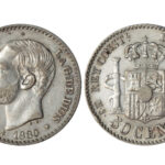 Alfonso XII 50 Céntimos 1880 *8-0 MSM MBC-EBC