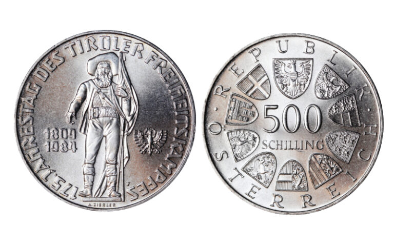 Austria 500 Schilling 1984 175 Aniversario de la Revolución Tirolesa SC