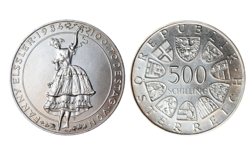 Austria 500 Schilling 1984 Centenario de la Muerte de Fanny Elssler SC