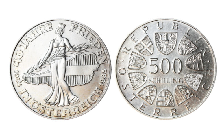 Austria 500 Schilling 1985 40 Años de Paz en Austria SC