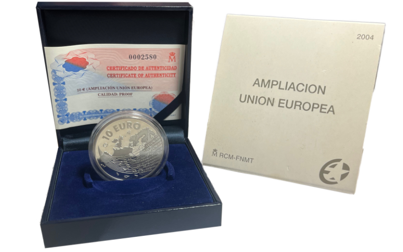España 10 Euros 2006 Copa FIFA Alemania rayitas PROOF