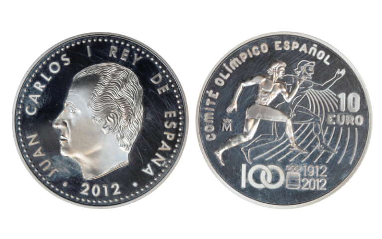 España 10 Euros 2012 Centenario del Comité Olímpico Español Rayitas PROOF