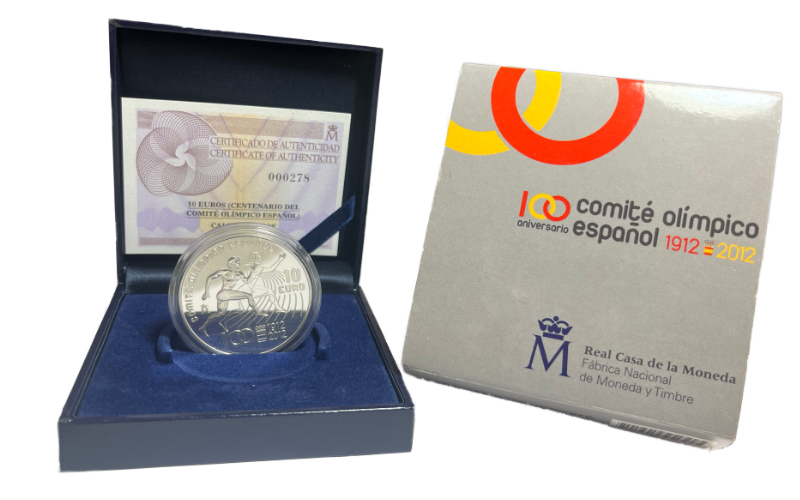 España 10 Euros 2006 Copa FIFA Alemania rayitas PROOF