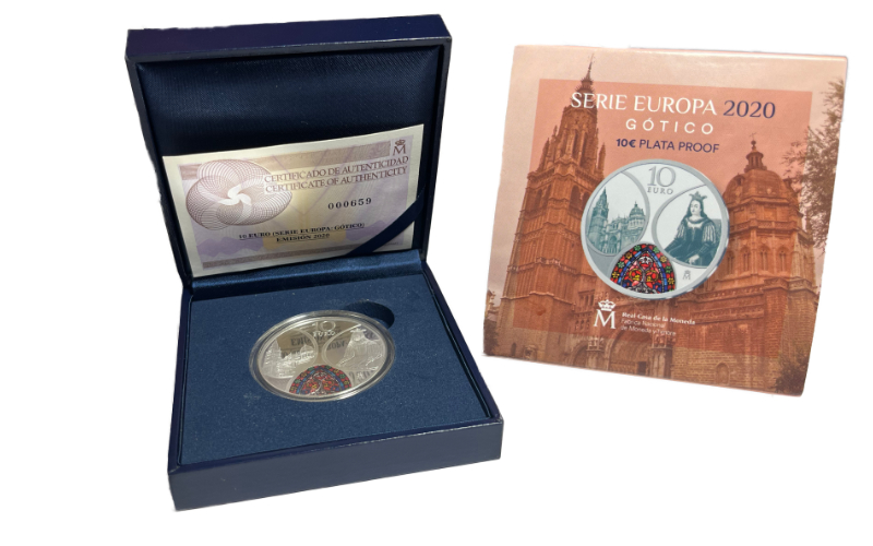 España 10 Euros 2020 Serie Europa Gótico PROOF