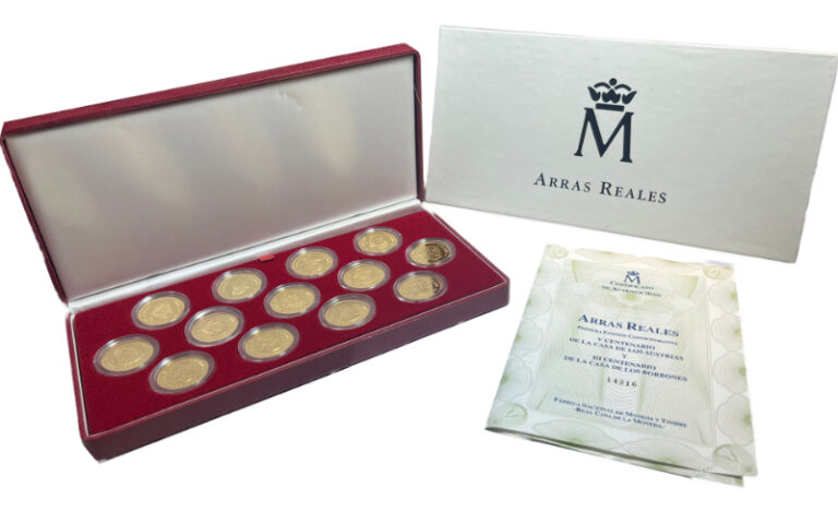 España 13 Arras Reales 1999 1ª Emisión Conmemorativa del V Centenario de la Casa de los Austrias y el III Centenario de la Casa de los Borbones PROOF