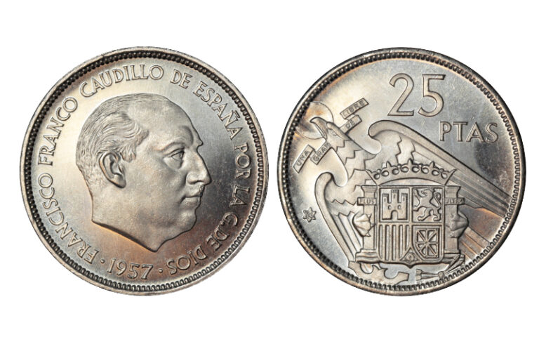 Estado Español 25 Pesetas 1957*74 PROOF