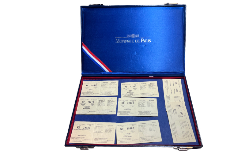 Francia Estuche Plata 8 Monedas 1998 Copa del Mundo PROOF