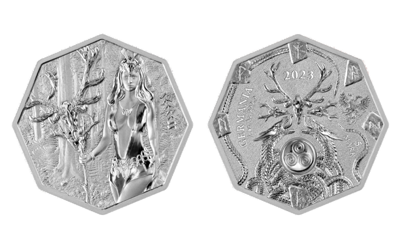 Germania Mint 5 Marcos (1oz 999,9) 2023 Serie Brujería - Seeress PROOF