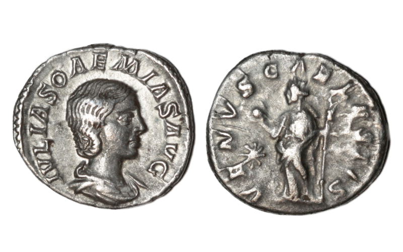 Julia Soemias Denario 218-222d.C. Roma MBC+